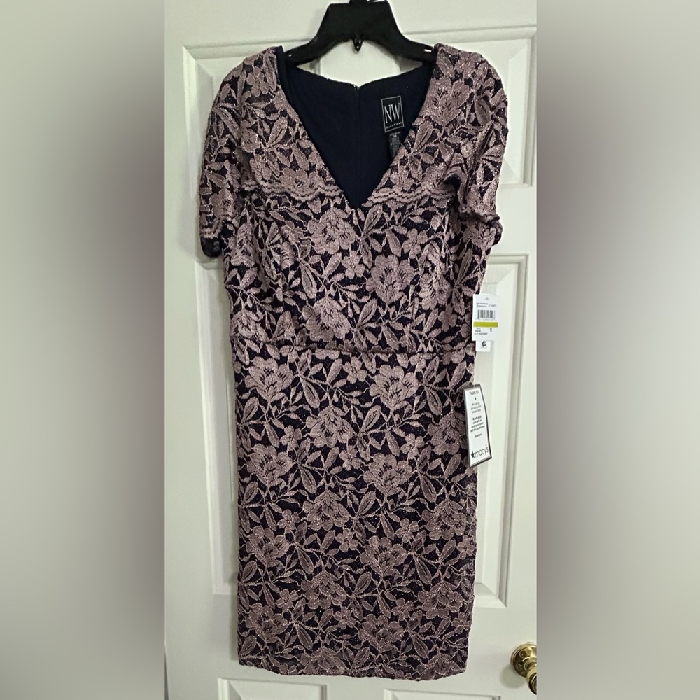 Night Way Collections Pink and Black Lace Dress